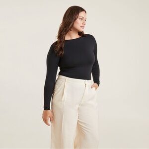 Nuuds Open Back Bodysuit Black Size XS